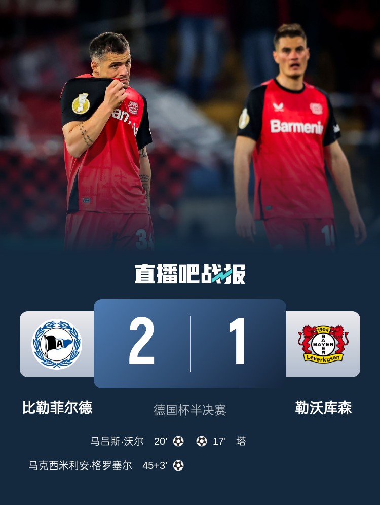 比勒菲爾德是史上第4支晉級德國杯決賽的德丙球隊，此前3隊未奪冠